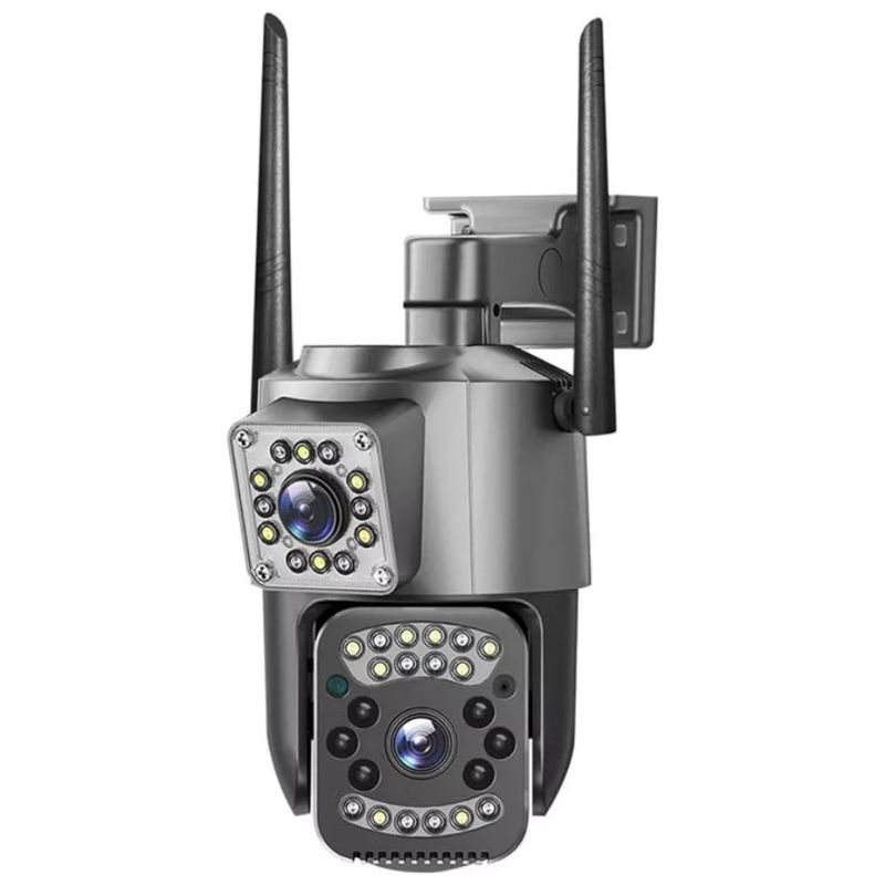 GENERICO - Cámara Ip Exterior Doble Lente Wifi Vision Nocturna 360 V380
