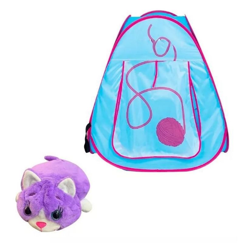 MILOPTS - Carpa Casa Infantil Plegable Juguete De Peluche Lila Gato