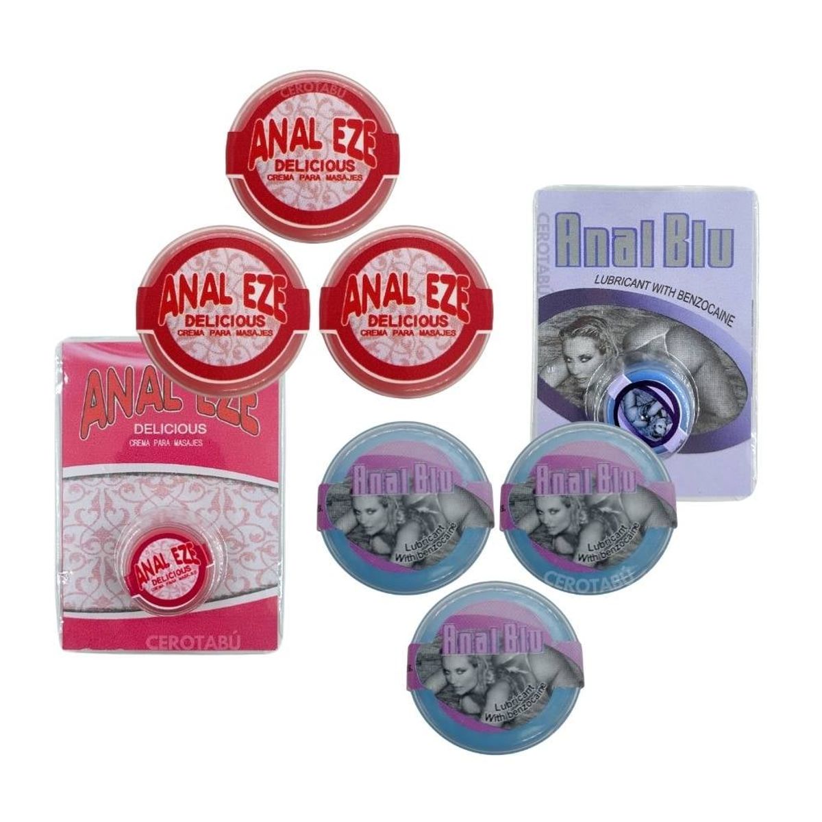 GENERICO - Kit x6 Lubricante Anal Dilatador Relajante Anal En Crema
