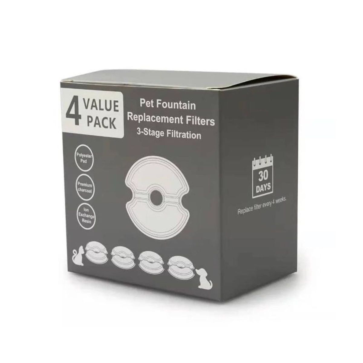 CATLIKE - Filtro Para Fuente True Colors Con Luz Led x 4und