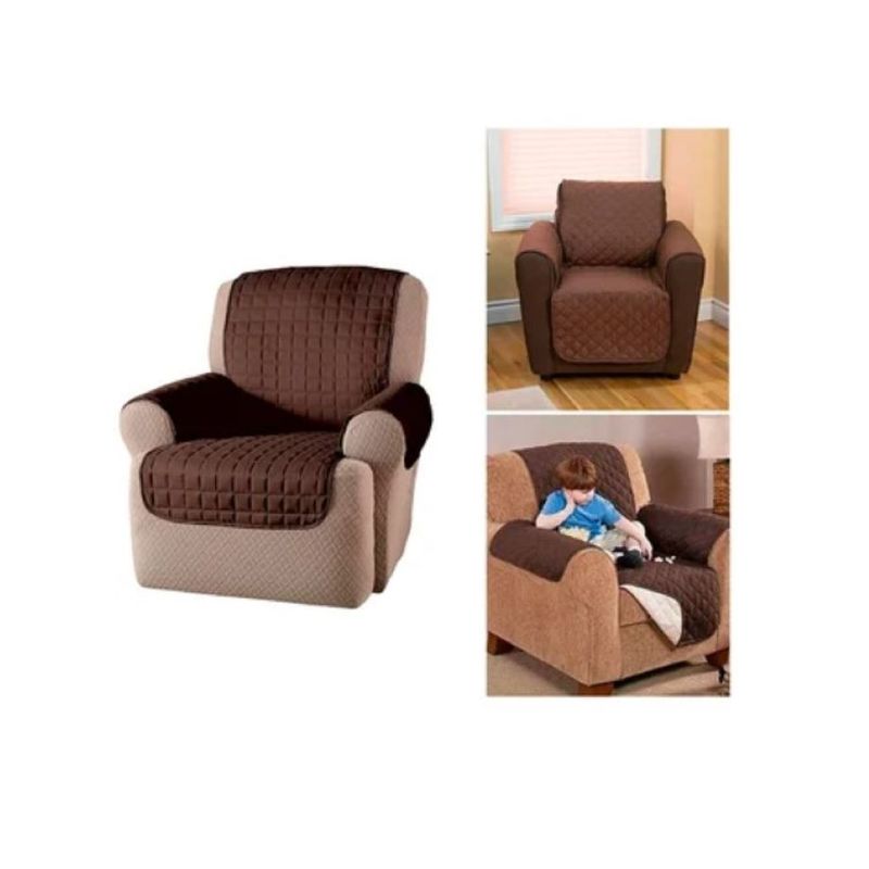 ZHOPI CO - Funda doble faz forro protector sofa 1 puesto cafe-beige