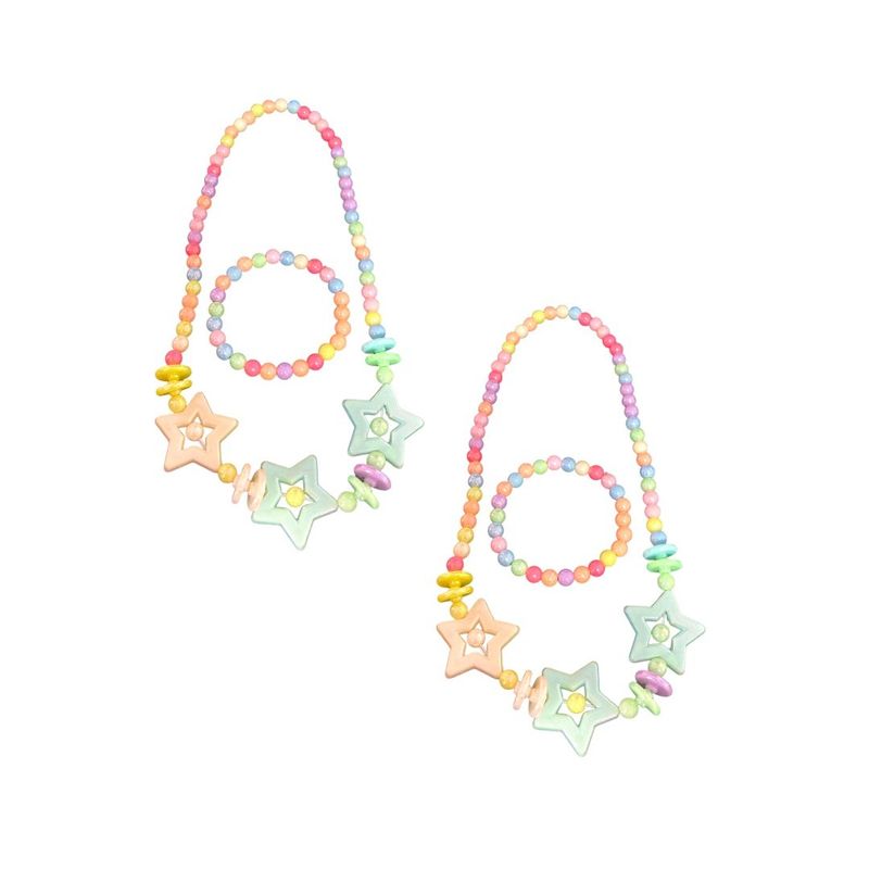 GENERICO - Set De Collar Y Pulseras Manillas Dijes Perlas Niñas