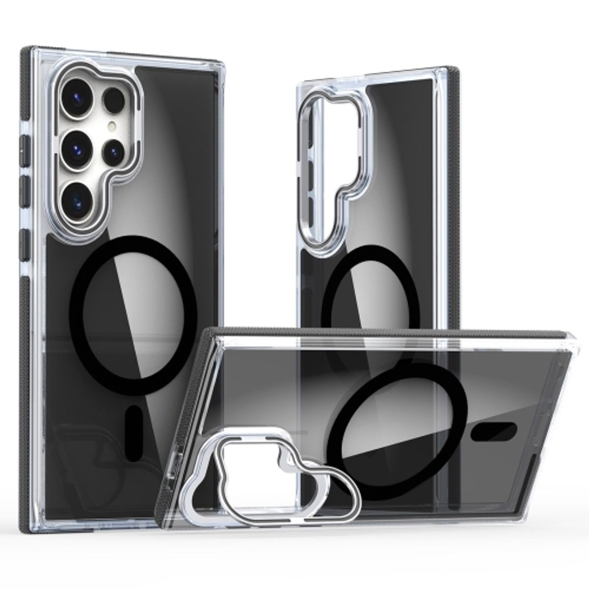 GENERICO - Estuche Tornasol con Magsafe Compatible Con Samsung S25 ultra Negro