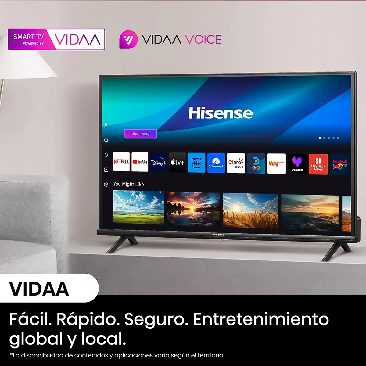 HISENSE - Hisense 32 pulgadas Smart TV HD 32A4N