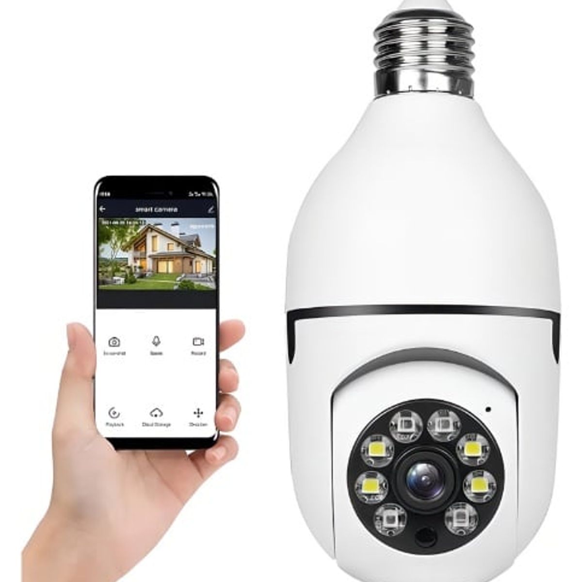 GENERICO - Camara bombillo robotica 360 Q16S-1 con vision nocturna