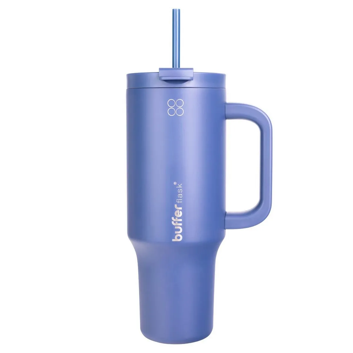 BUFFER FLASK - Termo Vaso Termico Con Pitillo 1,2 lt Buffer Acero Inox - Azul marino