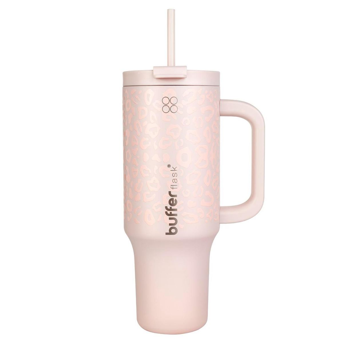 BUFFER FLASK - Termo Vaso Termico Con Pitillo 1,2 lt Buffer Acero Inox - Rosa