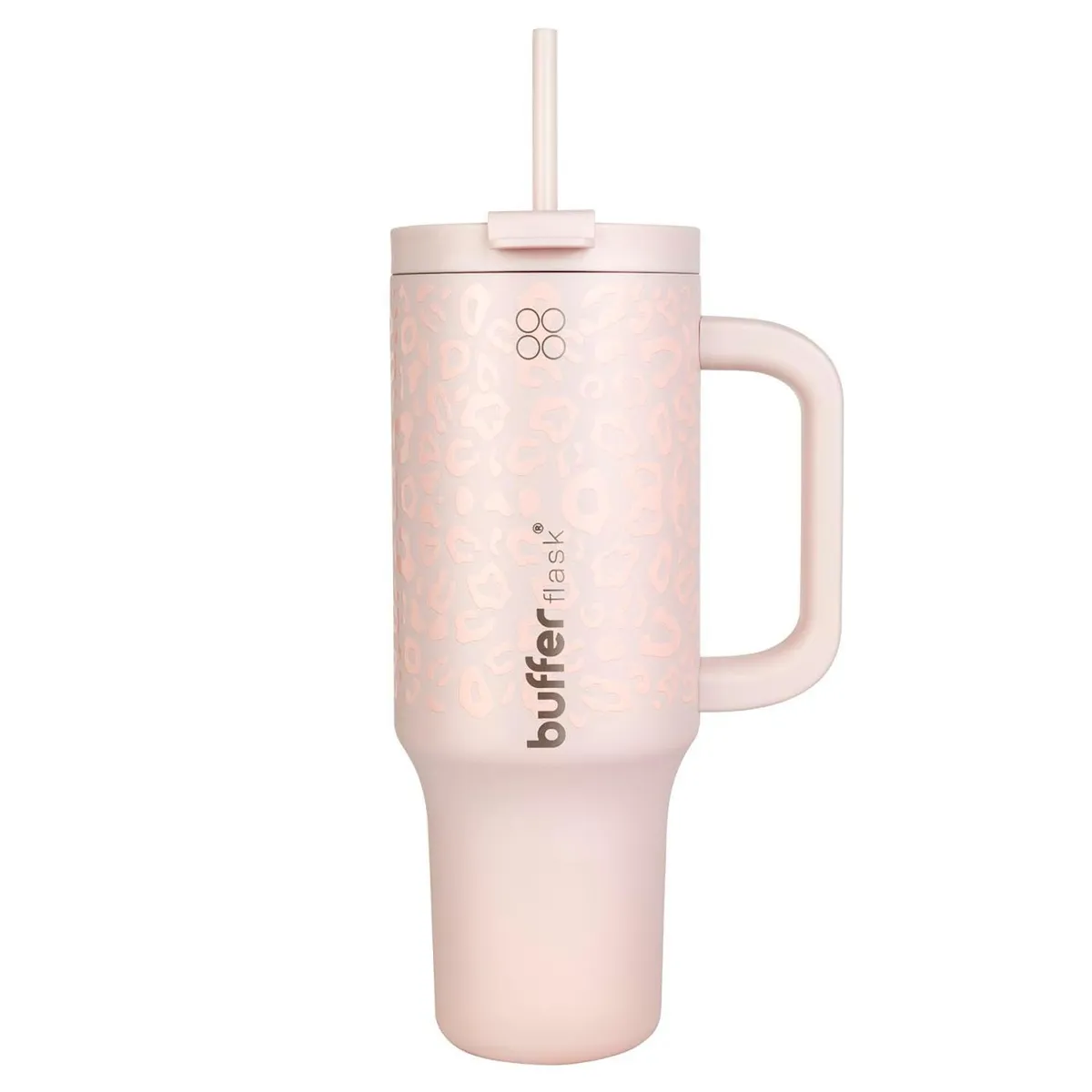 BUFFER FLASK - Termo Vaso Termico Con Pitillo 1,2 lt Buffer Acero Inox - Rosa