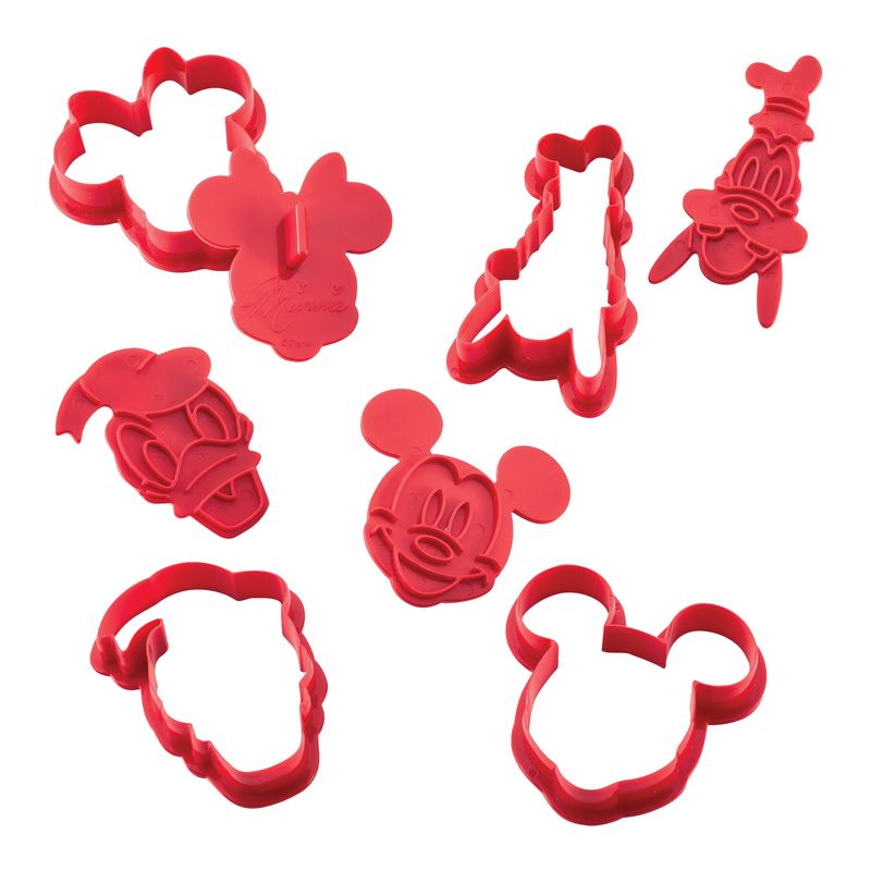 FARBERWARE - Juego de sellos y cortadores de galletas 8Pzs forma Disney Rojo