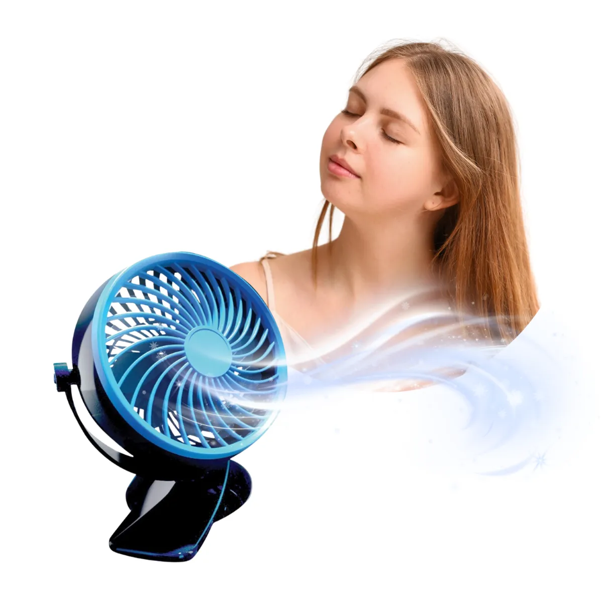 GENERICO - Mini Ventilador de Pinza Clip Recargable Escritorio