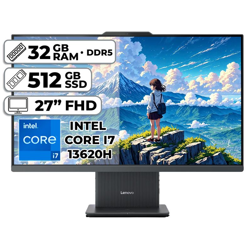 LENOVO - LENOVO TODO EN UNO AIO 27IRH9 INTEL CORE I7-13620H 32GB RAM 512GB SSD 27 FHD