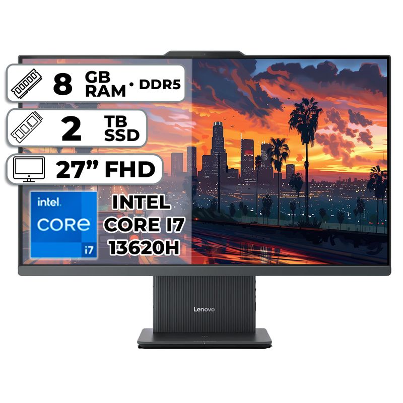 LENOVO - LENOVO TODO EN UNO AIO 27IRH9 INTEL CORE I7-13620H 8GB RAM 2TB SSD 27 FHD