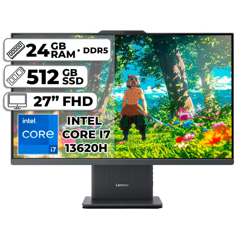 LENOVO - LENOVO TODO EN UNO AIO 27IRH9 INTEL CORE I7-13620H 24GB RAM 512GB SSD 27 FHD