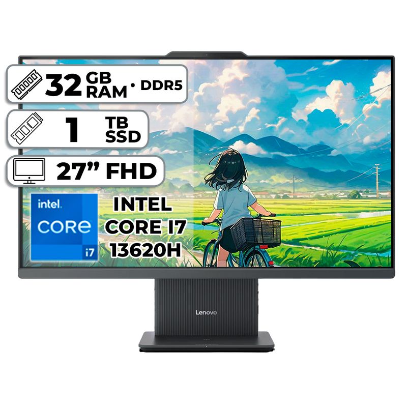 LENOVO - LENOVO TODO EN UNO AIO 27IRH9 INTEL CORE I7-13620H 32GB RAM 1TB SSD 27 FHD