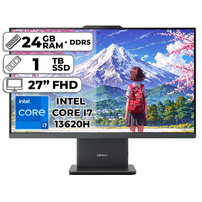 LENOVO - LENOVO TODO EN UNO AIO 27IRH9 INTEL CORE I7-13620H 24GB RAM 1TB SSD 27 FHD