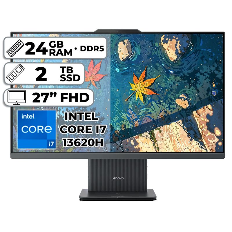 LENOVO - LENOVO TODO EN UNO AIO 27IRH9 INTEL CORE I7-13620H 24GB RAM 2TB SSD 27 FHD