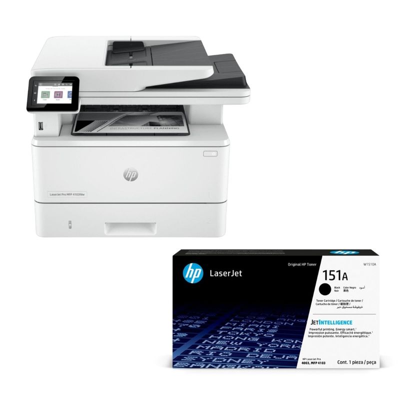 HP - Combo Impresora Hp Mfp 4103fdw +Tóner Hp 151A Negro