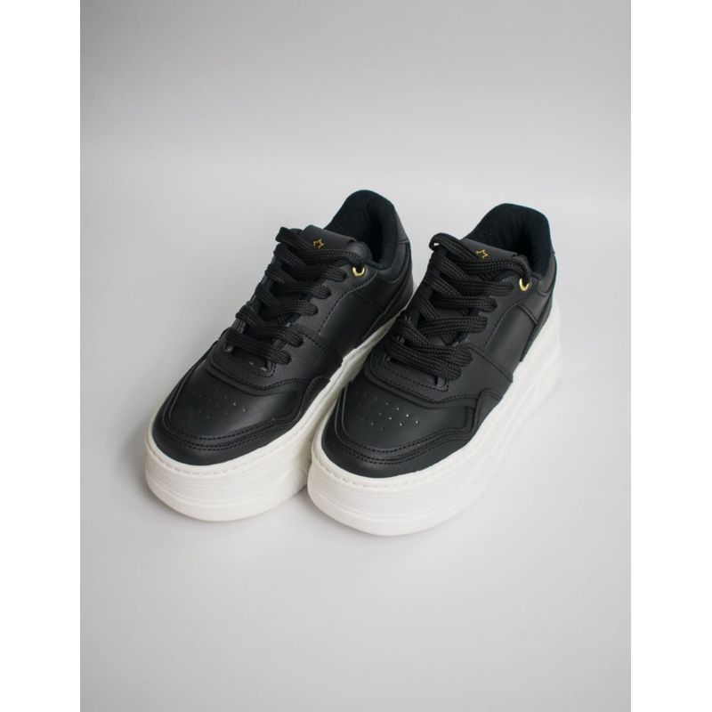 EVEGONZ - Zapatos Casual Negro Con Plataforma de Moda