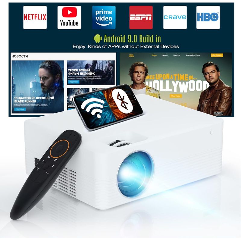 GENERAL - Proyector de video Full HD 1080P Proyector Bluetooth WiFi