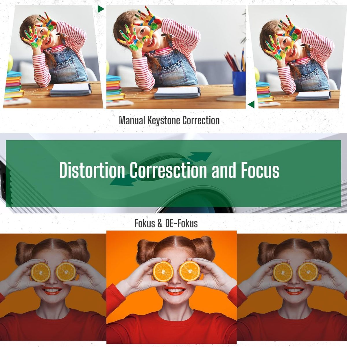 GENERAL - Proyector de video Full HD 1080P Proyector Bluetooth WiFi