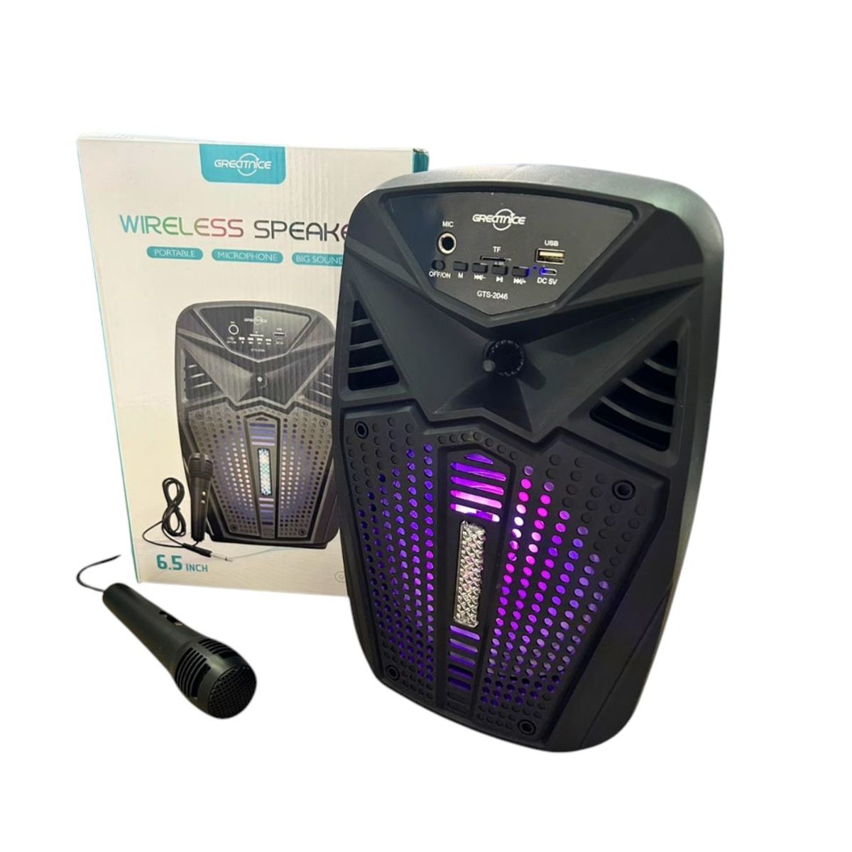 GENERICO - Parlante Inalámbrico 6.5 Pulgadas GTS 2046 + Micrófono