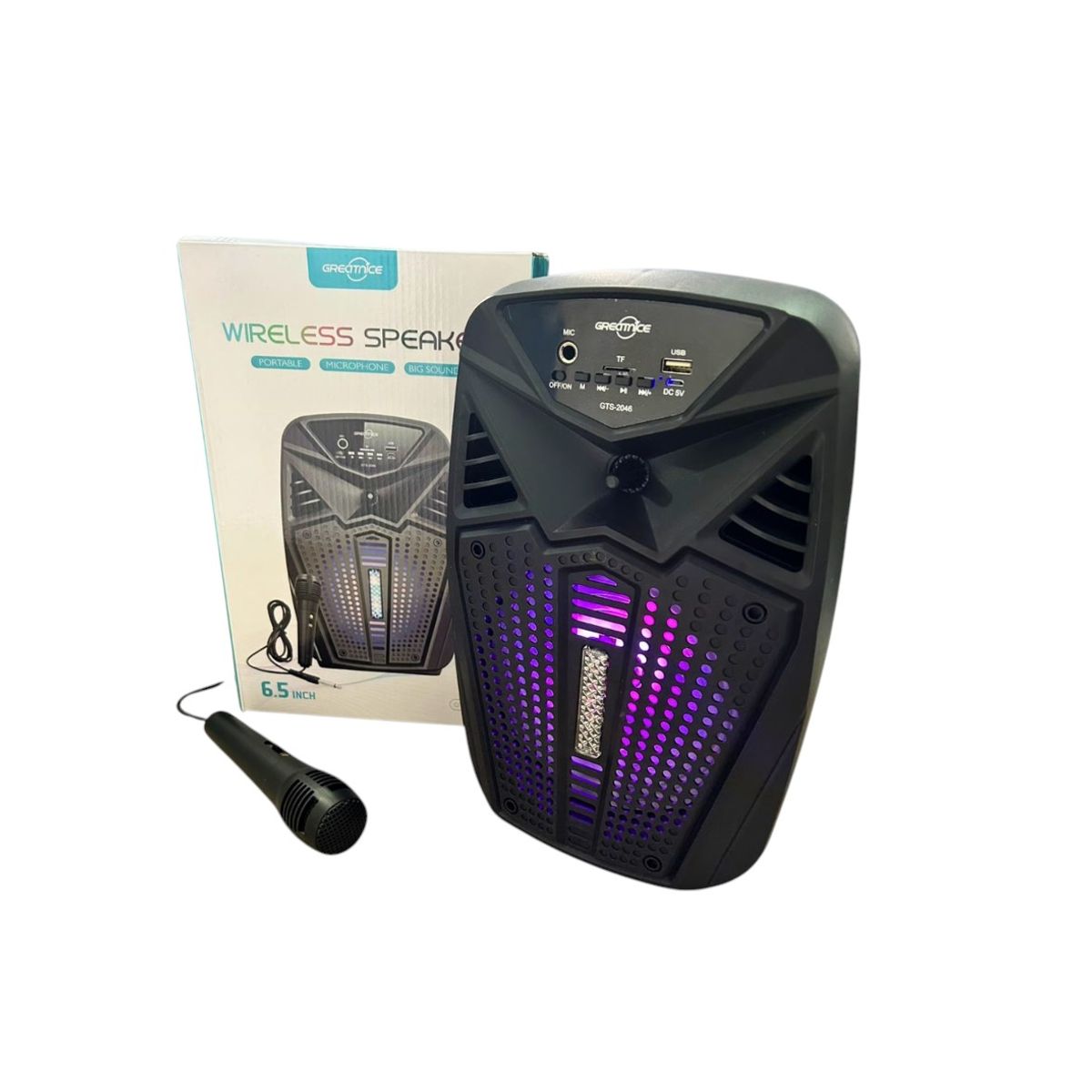 GENERICO - Parlante Inalámbrico 6.5 Pulgadas GTS 2046 + Micrófono