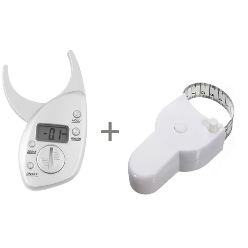 GENERICO - Adipometro Digital Medidor De Grasa Corporal + Cinta Metrica