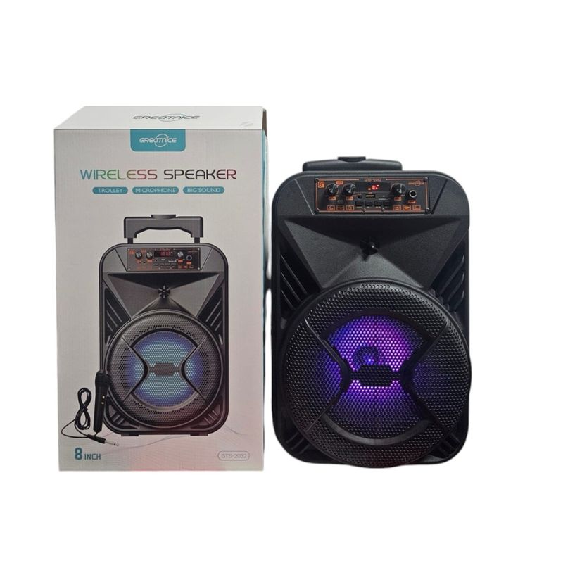 GENERICO - Parlante Cabina Micrófono Gts-2052 Recargable Ruedas