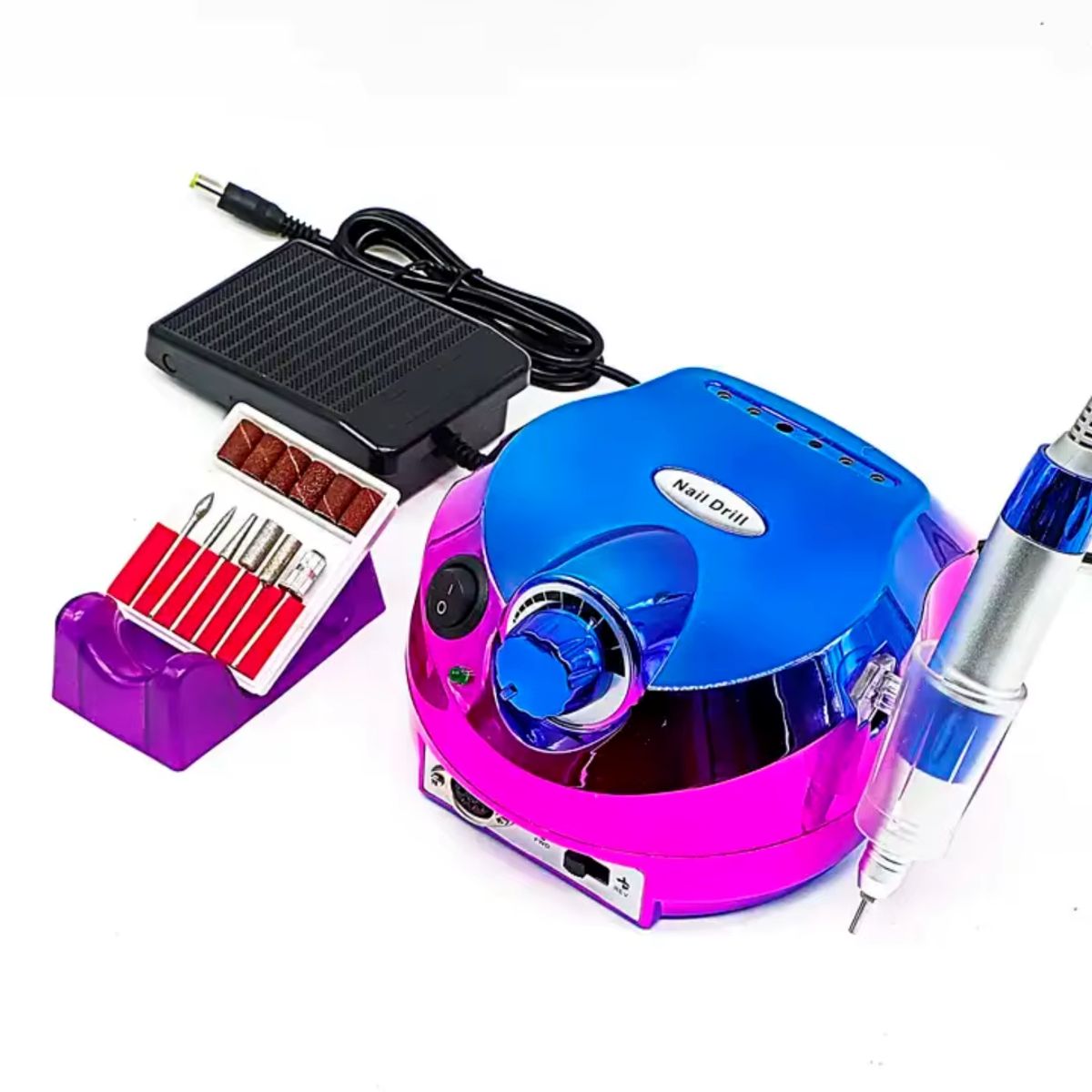 GENERICO - Drill Pulidor de Uñas Tornasol con Pedal 35000 Rpm DM202