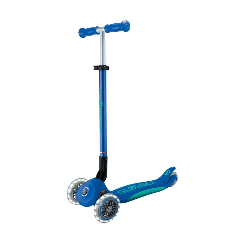JUGANDO Y EDUCANDO - Patineta Primo Plus Lights Plegable Azul Para Niños