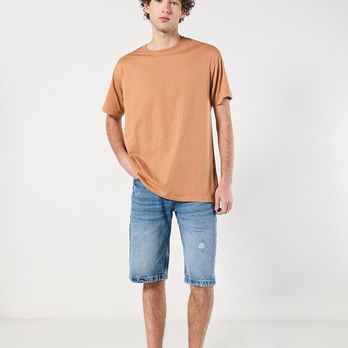 KOAJ - KOAJ Camiseta en algodón unicolor cuello redondo Hombre
