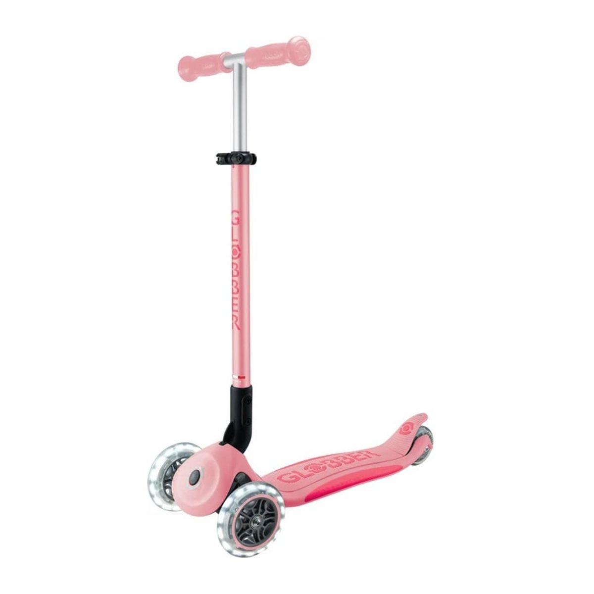 GLOBBER - Patineta Primo Plus Lights Plegable Rosado Para Niños