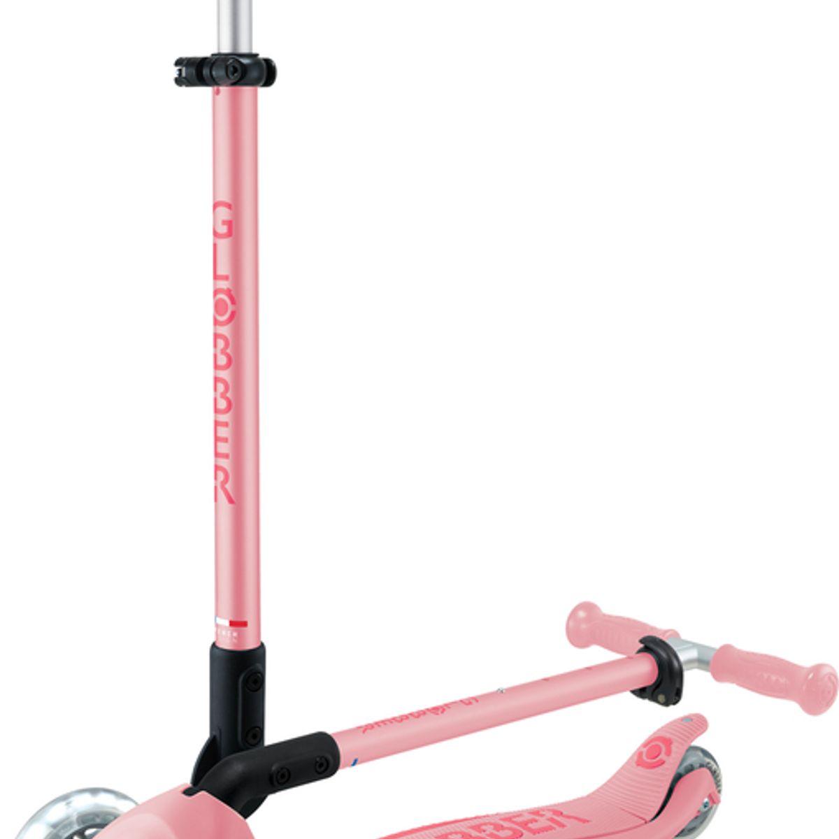 GLOBBER - Patineta Primo Plus Lights Plegable Rosado Para Niños