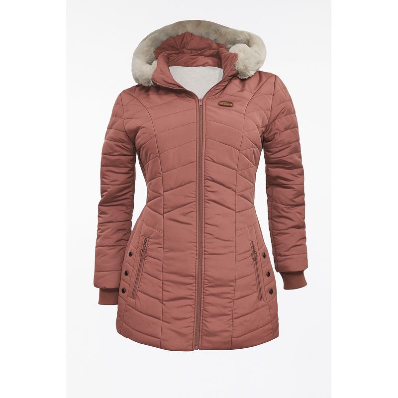 MODA EN CIRCUITO - Chaqueta Impermeable en Gabán para Mujer Forrada en Ovejera