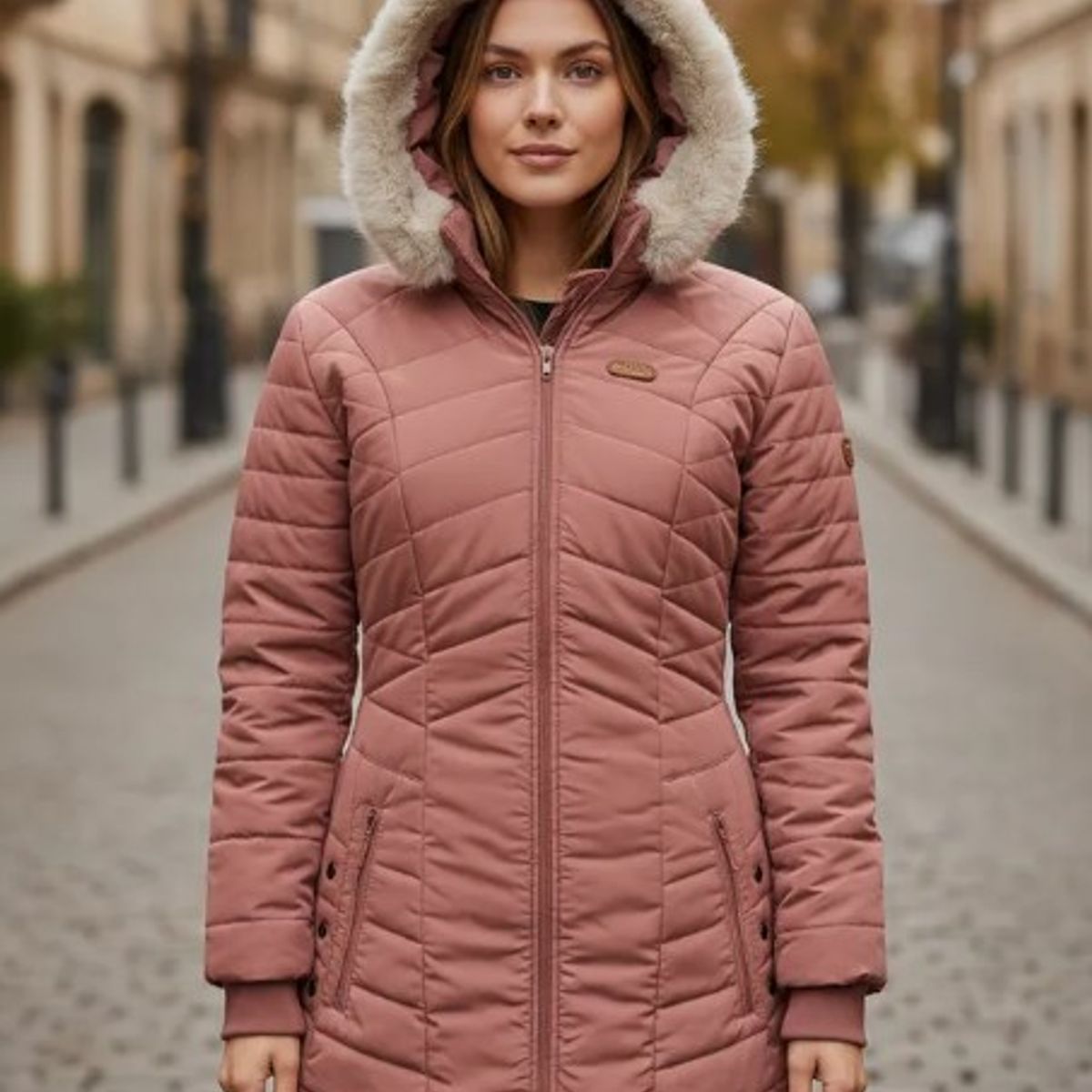 MODA EN CIRCUITO - Chaqueta Impermeable en Gabán para Mujer Forrada en Ovejera