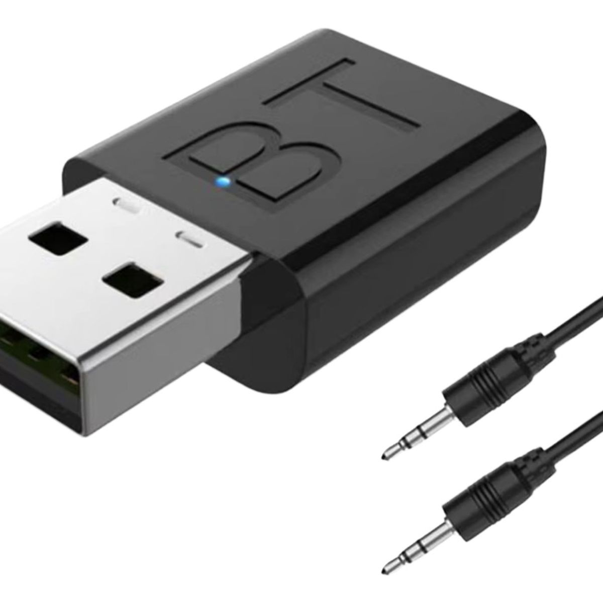 GENERICO - Receptor Mini Transmisor Bluetooth 5.0 2 En 1 Usb Plug 3.5mm