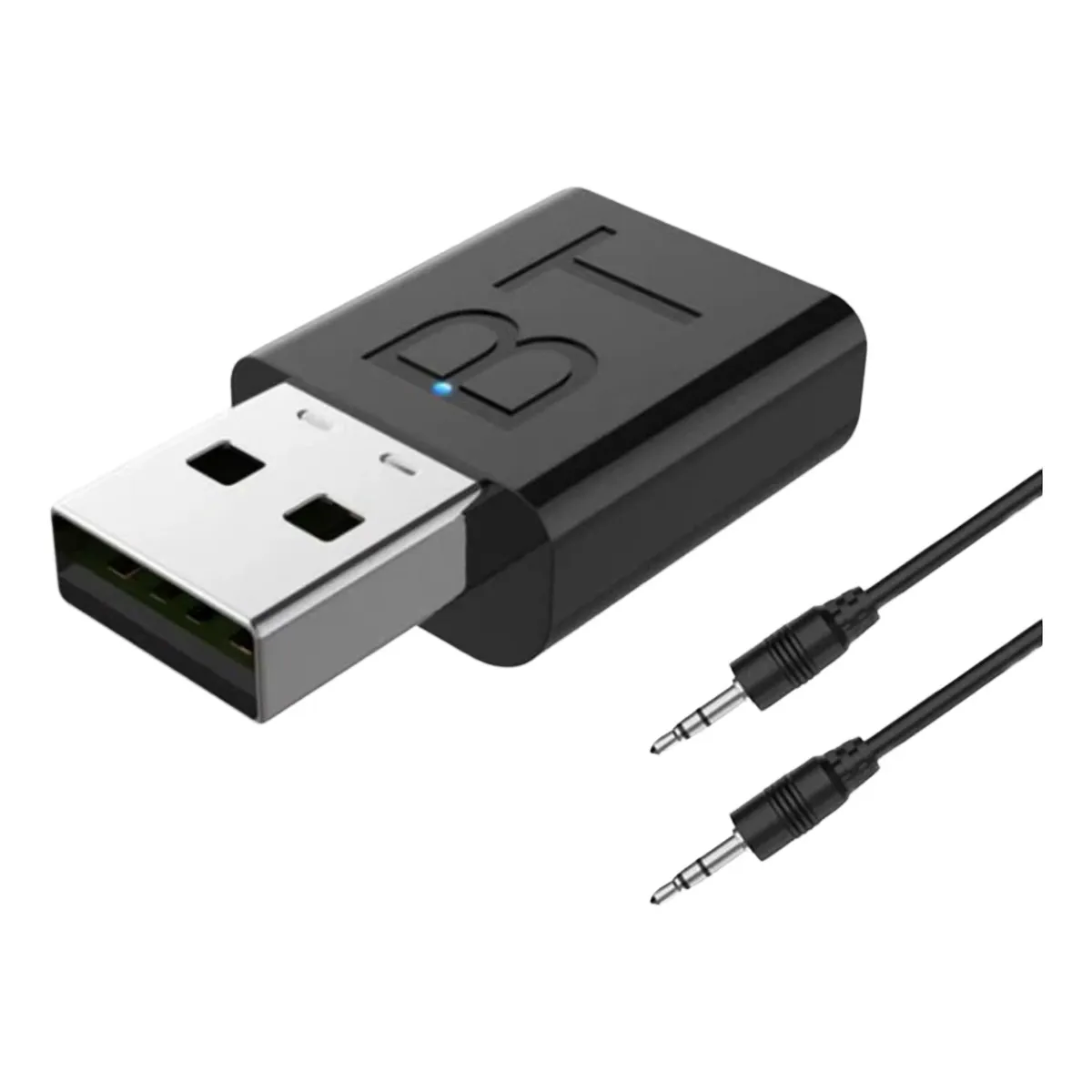 GENERICO - Receptor Mini Transmisor Bluetooth 5.0 2 En 1 Usb Plug 3.5mm