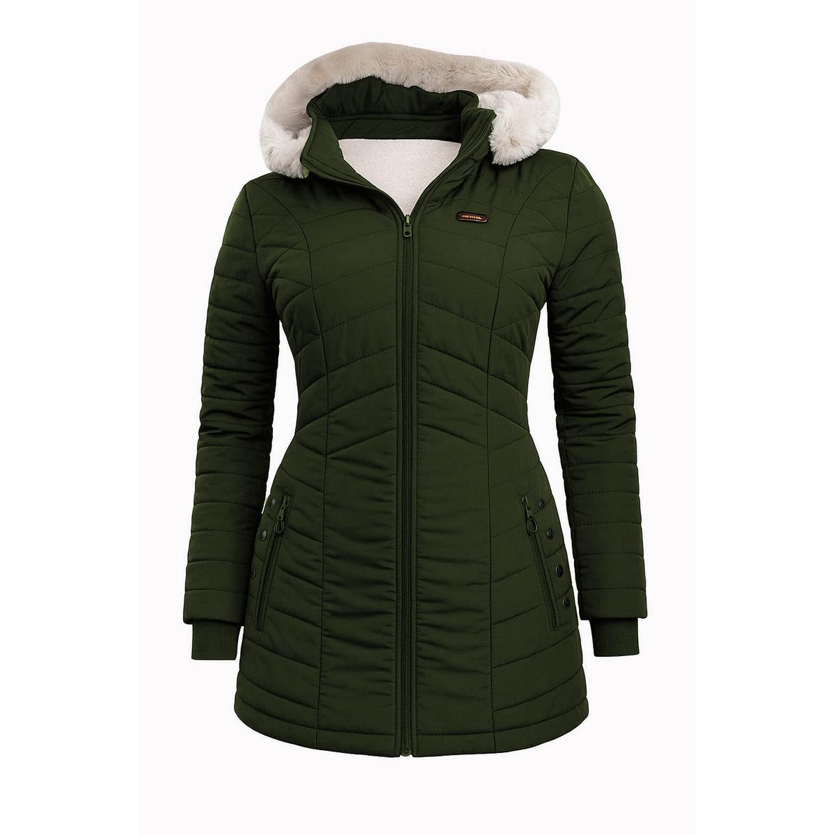 MODA EN CIRCUITO - Chaqueta Impermeable en Gabán para Mujer Forrada en Ovejera