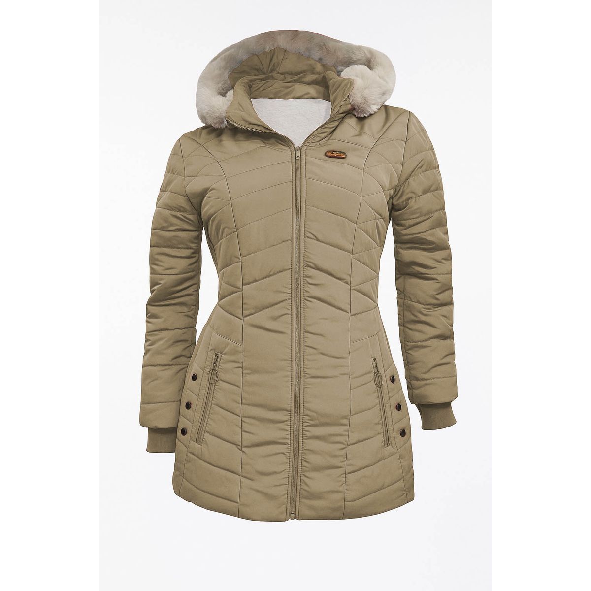 MODA EN CIRCUITO - Chaqueta Impermeable en Gabán para Mujer Forrada en Ovejera