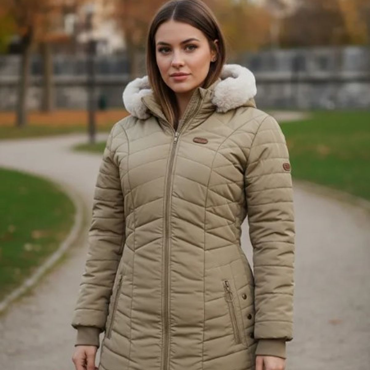 MODA EN CIRCUITO - Chaqueta Impermeable en Gabán para Mujer Forrada en Ovejera