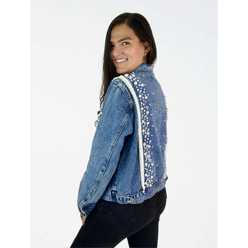 MOLGOA - Chaqueta Para Mujer Denim Perlas-The Explorer