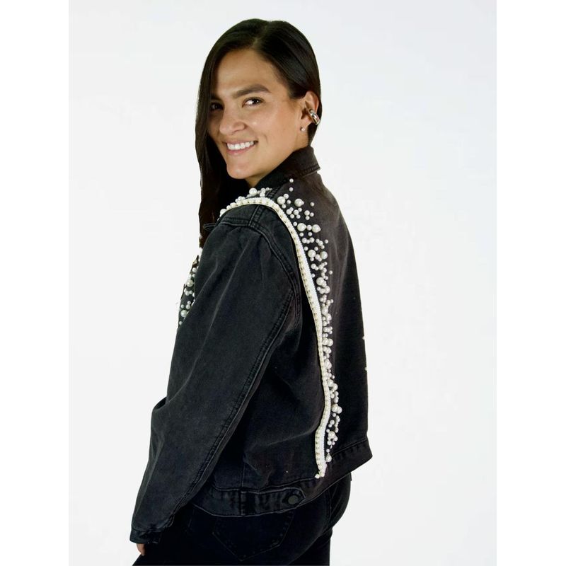 MOLGOA - Chaqueta Para Mujer Denim Perlas-The Explorer
