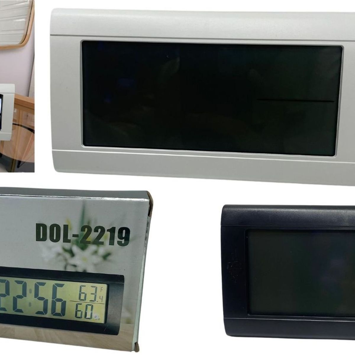 MAZUGI - Reloj Despertador Para Mesas De Noche Digital Negro Y Blanco