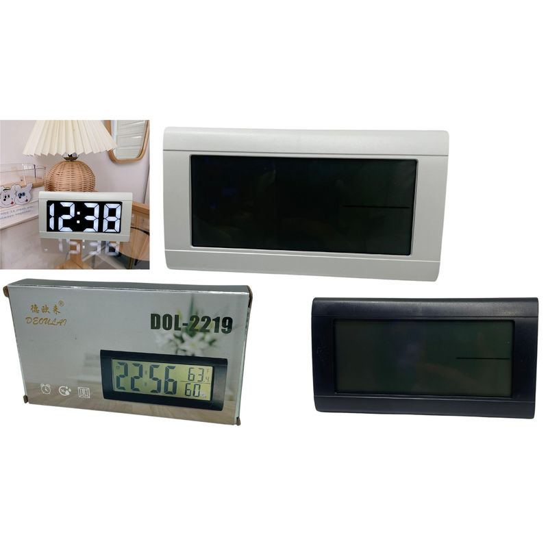 MAZUGI - Reloj Despertador Para Mesas De Noche Digital Negro Y Blanco
