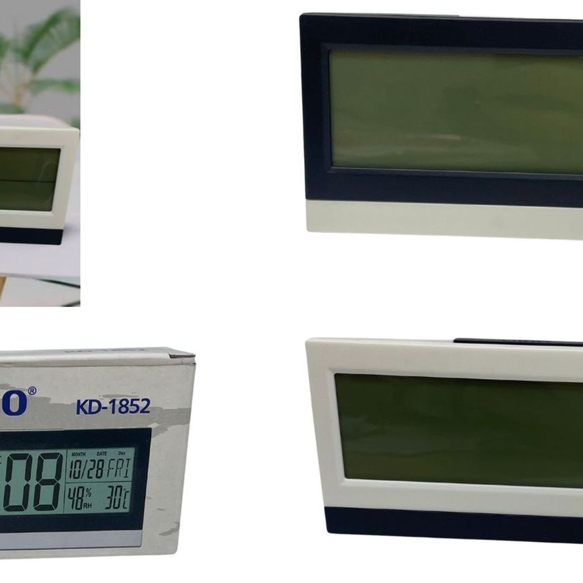 MAZUGI - Reloj De Mesa Digital Con Temperatura Colores Negro Y Blanco