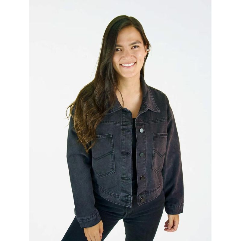 MOLGOA - Chaqueta para Mujer con Bolsillos Grandes Negra - ⁠The Tracker