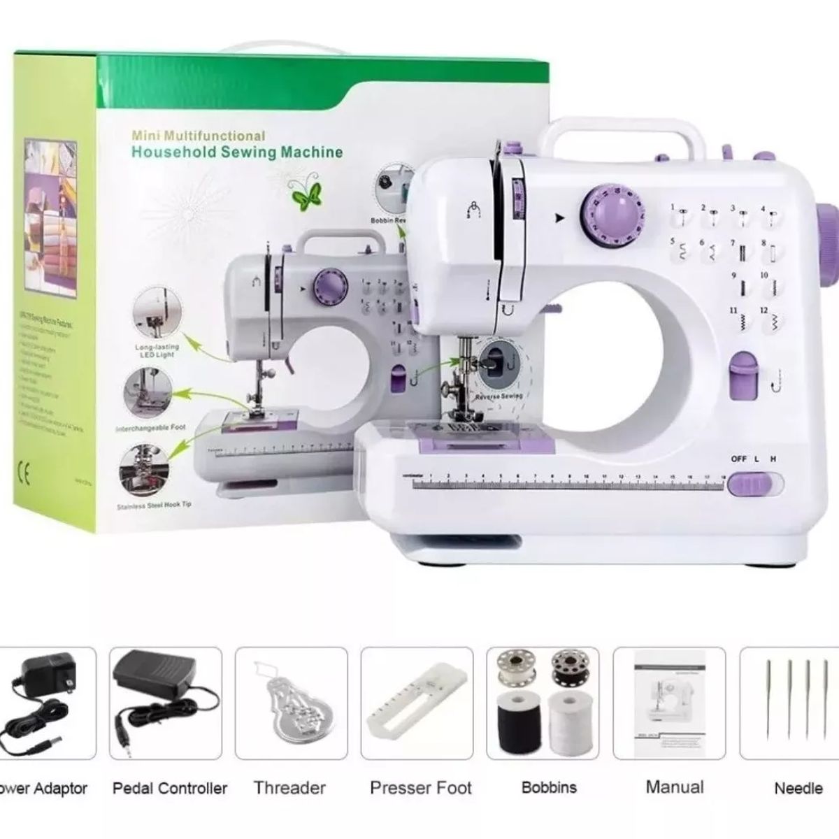 GENERICO - Maquina De Coser Grande Multifuncional Portátil