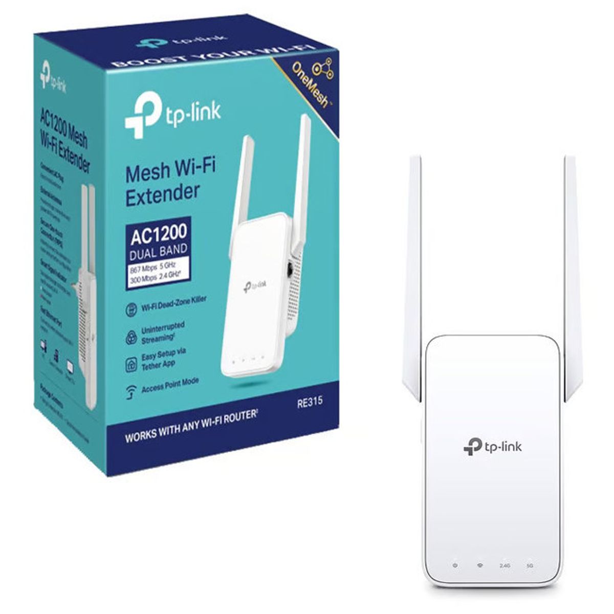 TP LINK - Repetidor Tp-Link AC1200 Wifi 5G Doble Banda Mesh RE315