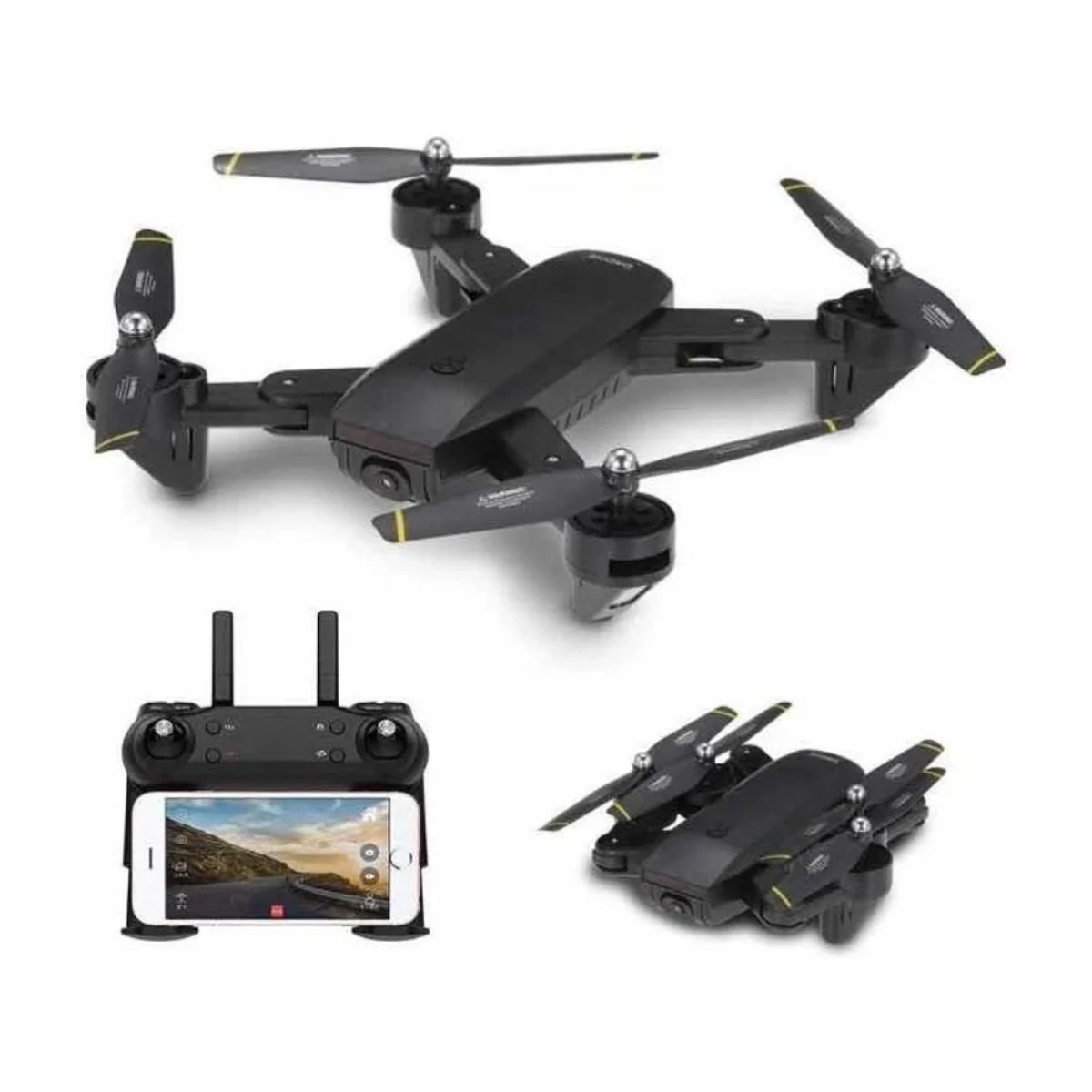 GENERICO - DRONE PLEGABLE DOBLE CAMARA BATERIA + ESTUCHE DE TRASPORTE