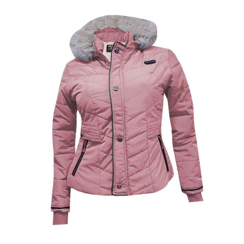 MODA EN CIRCUITO - Chaqueta Impermeable Corta para Mujer Forrada en Ovejero